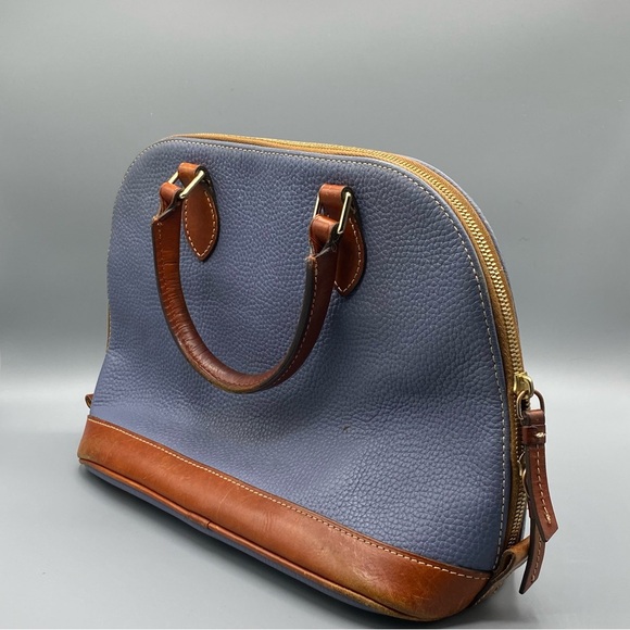 Dooney & Bourke Blue and Brown Satchel - Picture 4 of 4